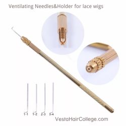 Ventilating needles & holder for lace wigs