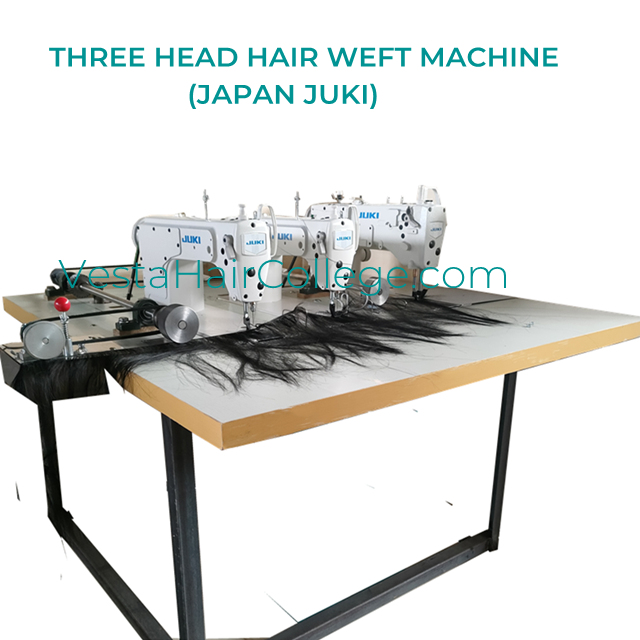 JAPAN JUKI THREE HEAD HAIR WEFT MACHINE